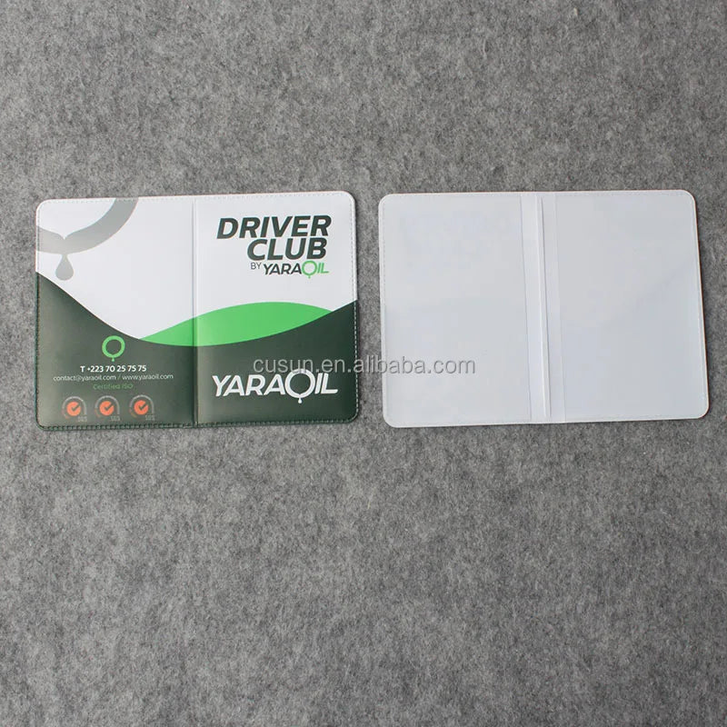Factory Supply Customized Logo 2 Pockets Bank Card Holder Pvc Atm Card Wallet