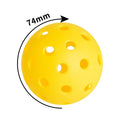 Custom Logo 74mm Plastic Pickleball Balls for Indoor Training Durable 26 Holes and Outdoor 40 Holes Entertainment Use