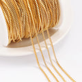 18k Gold Plated Mens Chain Used for Party Necklace Making Not Allergic Box Chain 14k Gold Plated Chain