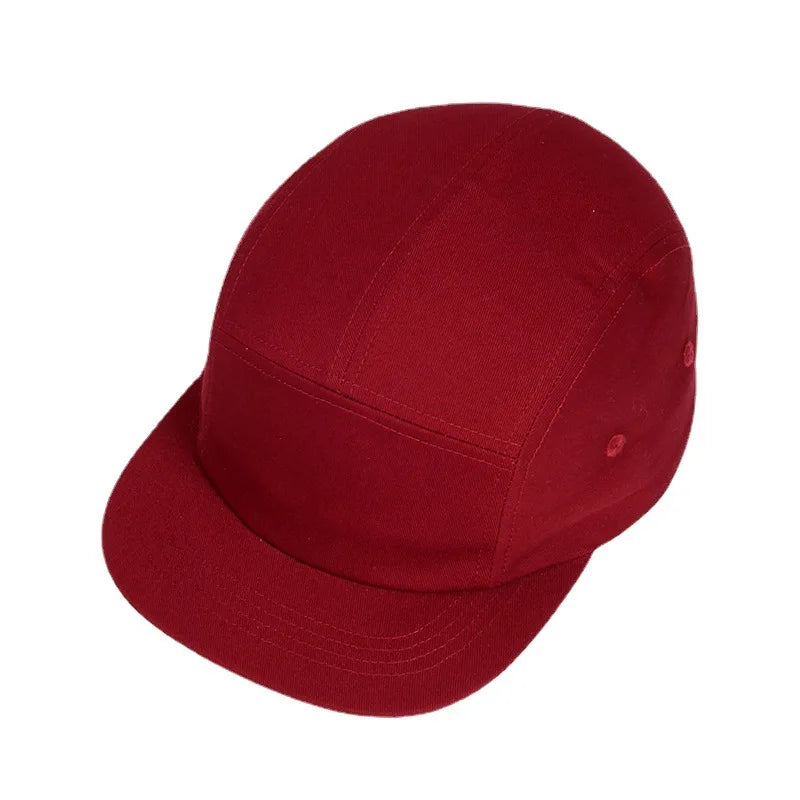 Custom Quick-drying Flat Brim Snapback Five Panel Camp Cap Unconstructed 5 Panel Hat