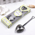 Funny Customise Design Heart Shaped Mesh Metal Stick Stainless Steel Coffee Tea Strainer Infuser Gift Set