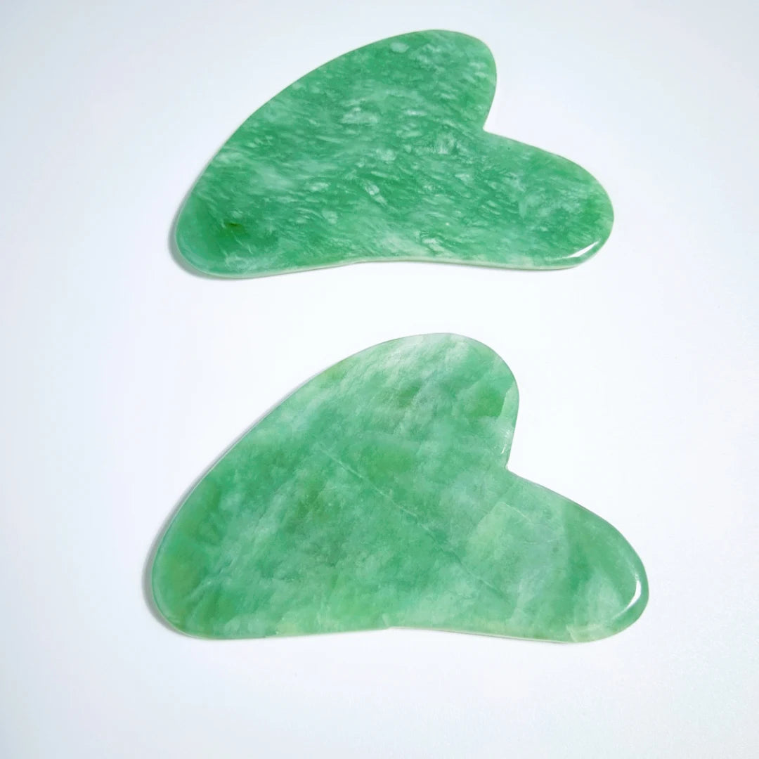 HZ Natural Xiuyan Jade Stone Facial Guasha Board Scraping Massage Beauty Tools Gua Sha for Gift