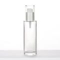 Customisable 80ml Cylinder Glass Skincare Lotion Emulsion Cream Bottle with Pump for Face Cream and Skin Care