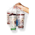 Customizable Coffee Cup Holder Bags Wholesale 4 Cups Carrier with  Good Quality Plastic Bags for Disposable Paper Cups