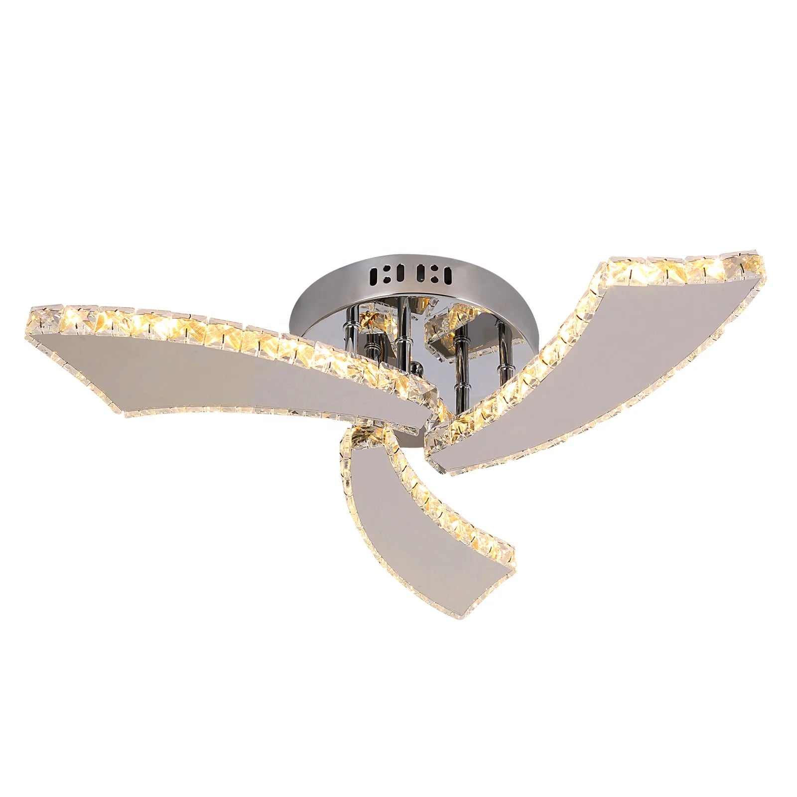 Modern European Design LED Crystal Ceiling Lamp for Living Room Kitchen Hotel Project Decorative Lighting