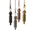 Hot Sale Pendant Jewelry Screw Shape Metal Copper Pendulum for Dowsing Pendulo Divination Pyramid Pendule Reiki Wholesale Cheap