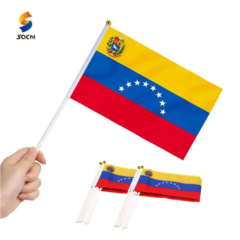 Custom Venezuela Flag Double Sided Printed Logo Decorative Outdoor Custom logo Fabric Cheap Custom Made Flags