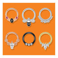Cakes Sexy 14k Gold Indian Surgical Steel Dangling Septum Nose Rings Hoops for Women Design Stud Stainless Steel