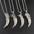 Titanium Steel Wolf Tooth Necklace Genuine Tibetan Mastiff Real Dog Tooth Pendant Necklaces for Lovers
