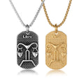 Personality Stainless Steel Jewelry Retro Style Twelve Zodiac Necklace Pattern Libra Pendant