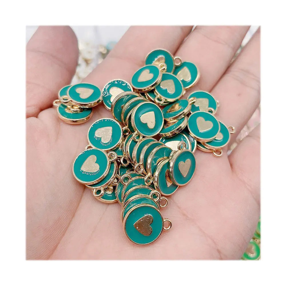 Valentine's Day Love Heart Enamel Charms Pendant Dangles for Bracelet Necklace Earring Keychain Jewelry Making Findings Supplier