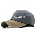 Custom Logo Embroidery 6 Panel Unisex Cotton Sporty Street Style Adjustable Baseball Cap