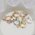 14K and 18K Gold Plated Brass Real Gold Color Preserving Women Clip of Non Pierced Earrings for Jewelry Making