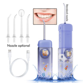 Portable Cordless Foldable Oral Care Irrigator Kid's Water Dental Flosser Collapsible Design for Easy Storage for Children