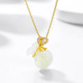 2021 Popular Natural White Agate Stone Diamond Necklace Women Jewelry Lucky Bag Jade Pendants for Necklace