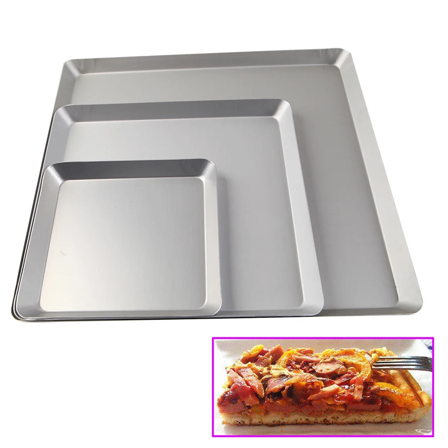 15-inch square Pizza Pan Perforated Baking Pan Household Baking Pan Anodized Non Stick Coating