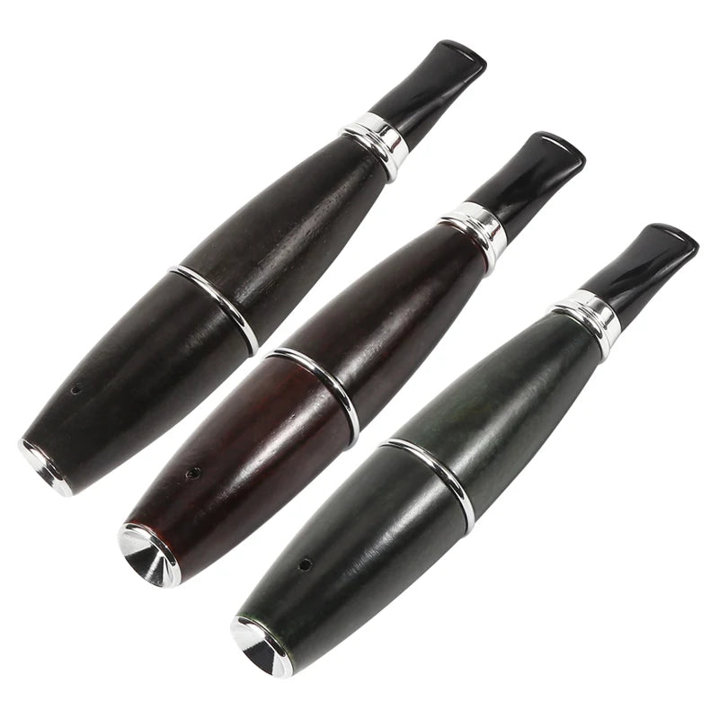 Erliao 9mm Filter Solid Tobacco Pipe Handmade Smooth Wooden Smoking Pipe Smoking Accessories Smoker's Gift