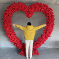 GJ-HR901 Wholesale 8 Feet Size Heart Flower Arch  Heart Arch with Flowers Flower Heart Arch for Wedding Decoration
