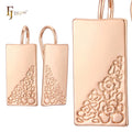 FJ Fallon Fashion Jewelry Wire Hook Earrings Plated in Rose Gold Brass Based