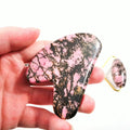 Huiying Fast Shipping Beauty Personal Care Rhodonite jasper Facial Gua Sha Board Heart Guastone