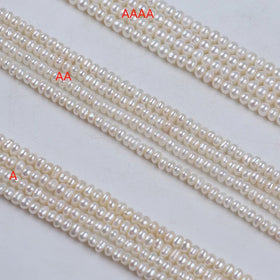 Zhuji Wholesale Natural White 4.5-5mm Button Shape Freshwater Pearl Loose Pearls for Jewelry Making 5-6mm Size 5-6mm Color