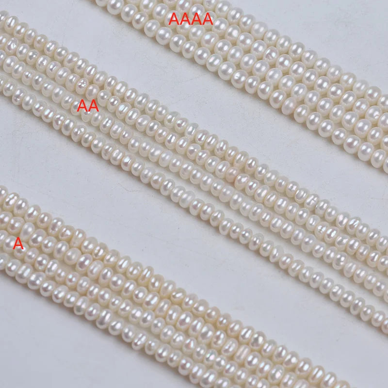 Zhuji Wholesale Natural White 4.5-5mm Button Shape Freshwater Pearl Loose Pearls for Jewelry Making 5-6mm Size 5-6mm Color
