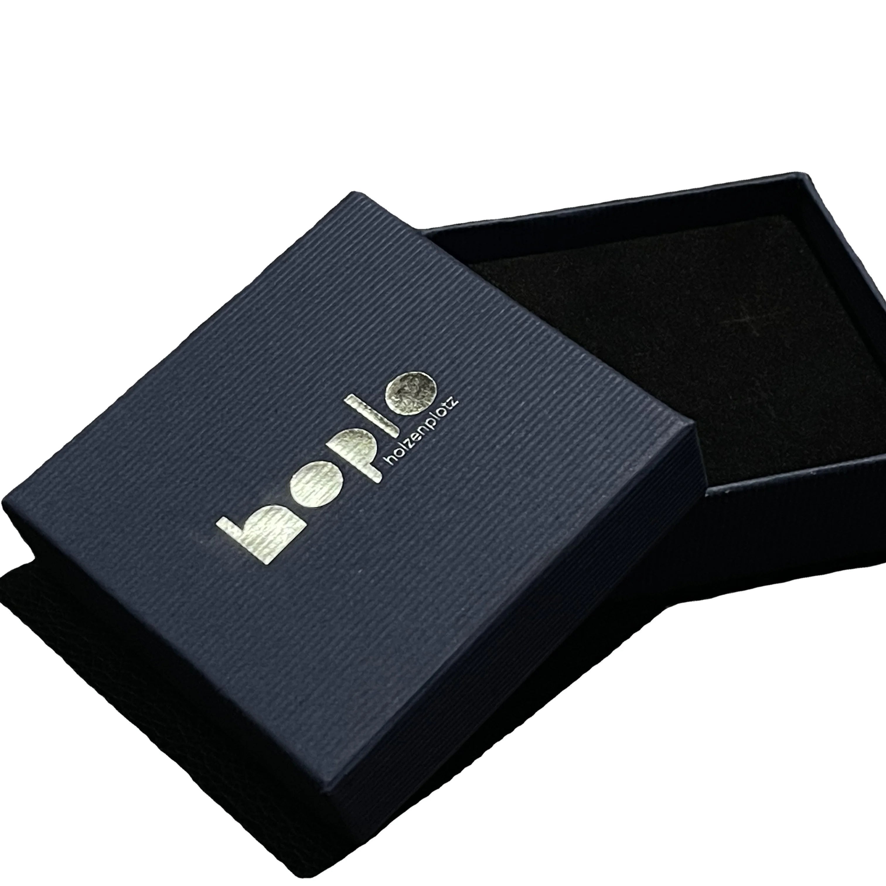 Customized Paper Jewelry Box with Custom Logo and Color Options-Carton Packed 80x80x25mm MOQ 500pcs