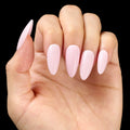 Hot Selling 24 Grid 576 Pieces Almond Nail Art Set Solid Color French Style for Fingers in Europe and America