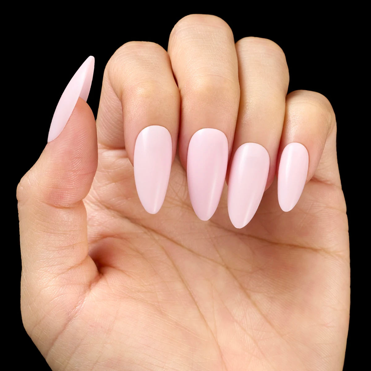 Hot Selling 24 Grid 576 Pieces Almond Nail Art Set Solid Color French Style for Fingers in Europe and America