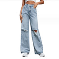 Hot Selling Women's Fashion Denim Pants Casual Fashionable Ripped Pants