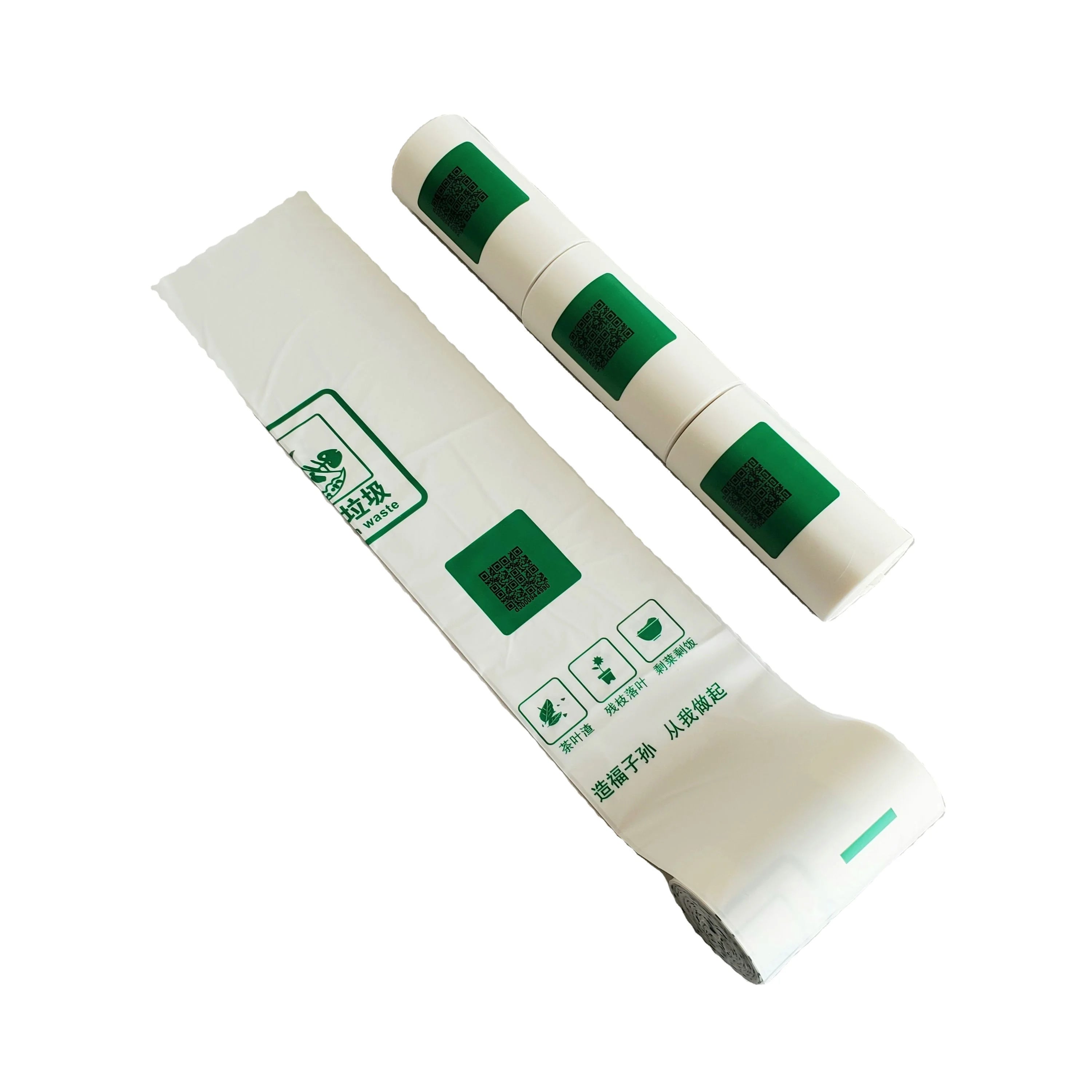 EGP Custom Compostable Cornstarch Biodegradable Eco-friendly Trash Bag Flat On-Roll Packaging