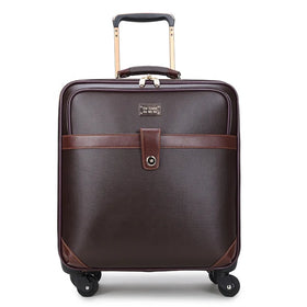 Ready Ship New Fashion PVC 16-20 Inch Travel Trolley Spinner Carry-On Luggage Bag Zipper Closure Unisex Wholesale Small Orders