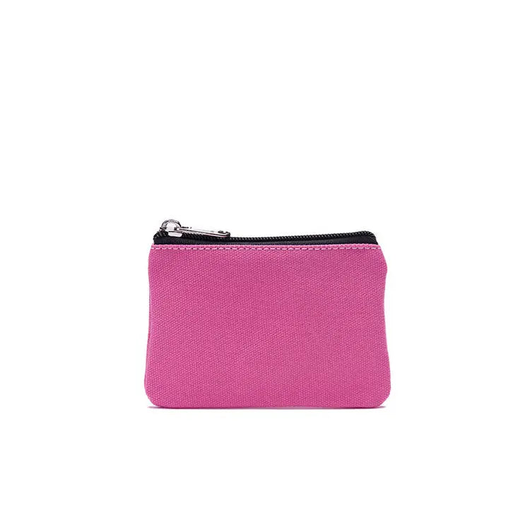 Custom Sublimation Canvas Zipper Coin Purse Case Unisex Cute Small Mini Pocket Change Bag for Kids Women Men