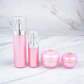 30g 50g Empty Pink Luxury Cosmetic Cream Jars with Plastic Lids and Acrylic Bottle Set for Skin Care Lotion