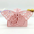 Laser Cut Butterfly  Colorful Pearl Paper Wedding Candy Box Chocolate