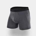 Wholesale Men's Cotton Boxer Briefs Pure Color High Elastic Long Front Opening Underwear for Daily Wear