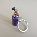 Neo Chrome Nitrous Oxide System Bottle Keychain | Rainbow Car Keyring | Customization LOGO