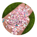 Flower Heart Star Rainbow Mixed Polymer Clay Slices with Long Candy Sprinkles for Shakers Accessories