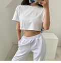 2025 New Arrival Summer Clothes Custom Short Sleeve Womens 100% Cotton Crop Top t Shirt Causal Solid Oversized Women's Tshirt
