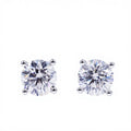 Tianyu Gems Wholesale Martini Earring 14k/18k White  Gold Hand Made 1 Carat Round Heart&arrow Cut Moissanite Stud Earring