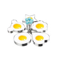 Stainless Steel Egg Tools Kitchen Food Decoration Metal Fried Egg Mold Flower Heart Shapes Egg Rings for Home Use