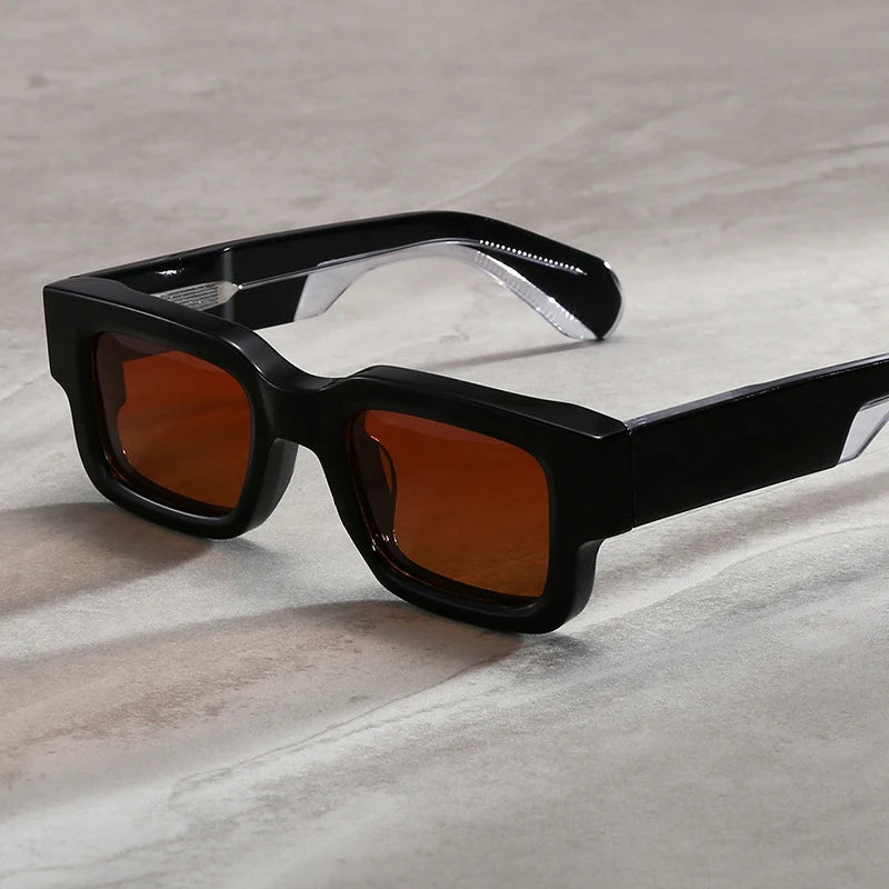 Trendy Vintage Square Frame Polarized Sunglasses for Women 2025 Custom Shades Sunglasses Acetate Glasses
