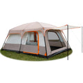 Family Cabin Tent 2 Rooms 3 Doors  Double Layer Straight Wall Big Tent Outdoor Picnics Camping Family Gatherings Beach