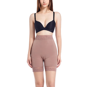 Women's Breathable Seamless Anti-Bacterial Eco-Friendly Nylon Lace Classic Daily Wear Body Shaper Butt Lifter Shapewear Short