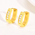 Paved CZ 18k Gold Water Drop Valentine Stainless Steel Hoop Women Earrings 2024 Fashion Heart Zircon Earrings