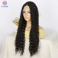 Wholesale Non Shedding Non tangle Soft Smooth Texture Deep Wave 13x4 hd Synthetic Lace Front Wig for Women