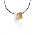 Custom Jewelry Brush Finish Rectangle Leather Cord Choker Necklace