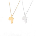 Africa Hot Sale Stainless Steel Chain Necklace Africa Map Pendant Necklaces Women Men Gold Color African Jewelry for Gift