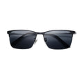 Custom Logo Square Titanium Half Rimless Sunglasses with Polarized Lenses Gold or Silver Frame Sun Glasses