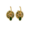 Chinese Retro Multi Wear Enamel Hoop Earrings Buttons Premium Feeling Niche Design Earrings